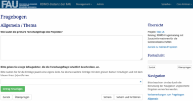 Arbeitspaket 4: Zentrale Bereitstellung von FDM-Diensten am Beispiel von RDMO