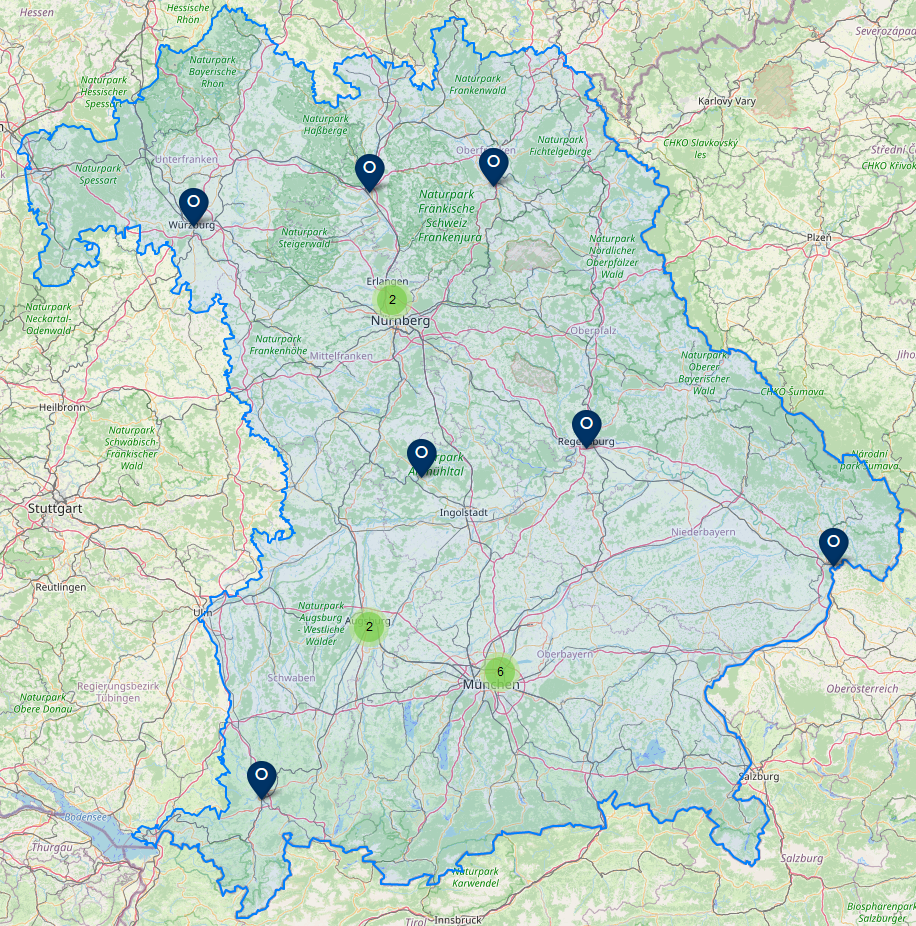 Link zur FDM-Servicelandkarte Bayern